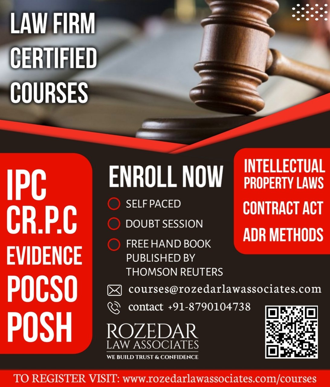 LAW FIRM CERTIFIED COURSESROZEDAR LAW ASSOCIATES REGISTRATIONS ON