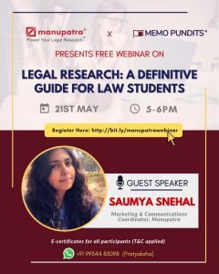 WEBINAR WITH MANUPATRA ON ‘(LEGAL RESEARCH: A DEFINITE GUIDE FOR LAW ...