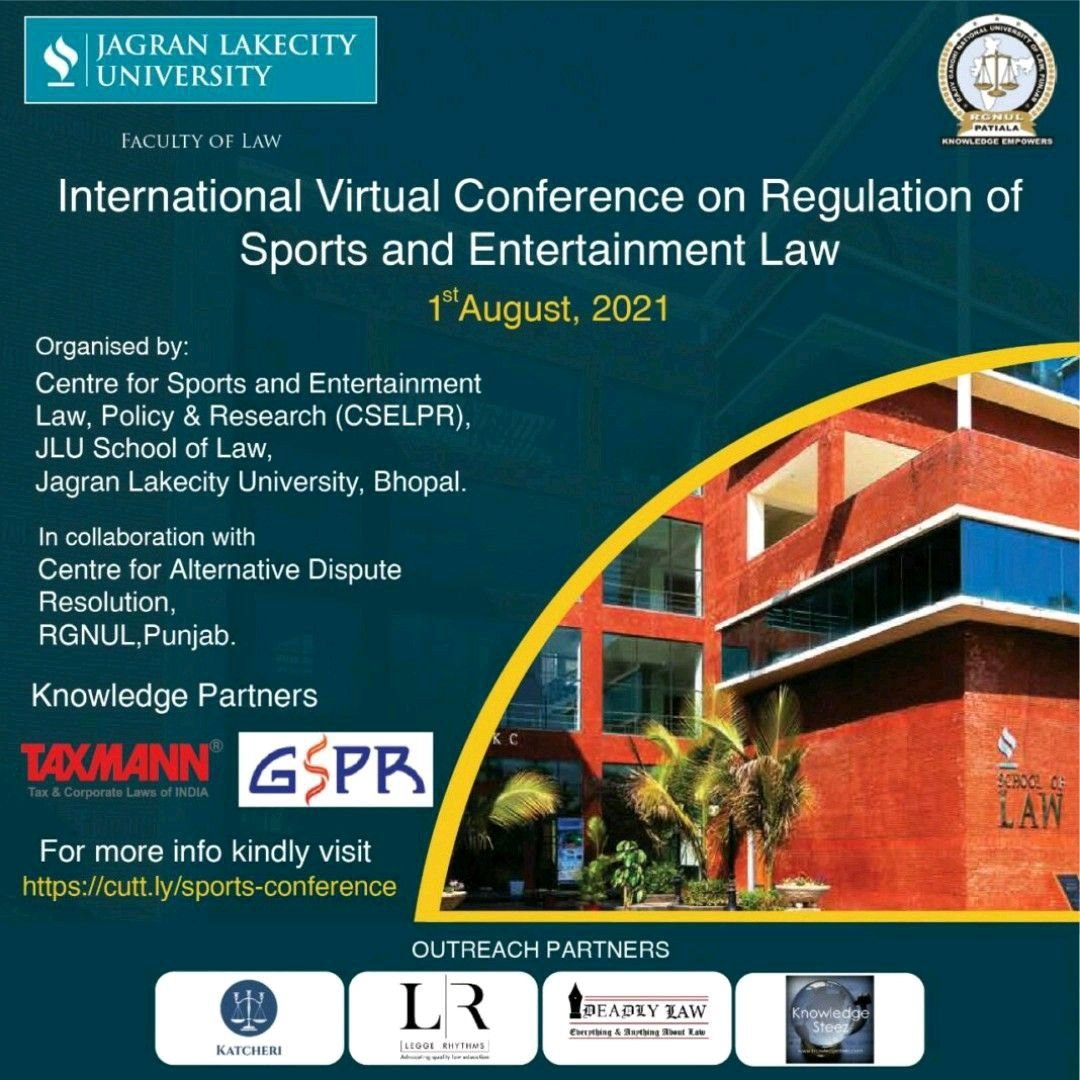 INTERNATIONAL VIRTUAL CONFERENCE ON “REGULATION OF SPORTS AND