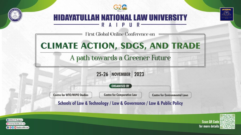 FIRST GLOBAL ONLINE CONFERENCE ON CLIMATE ACTION, SDGS, AND TRADE- A ...